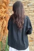 Prairie Pintuck Cotton Smock Black